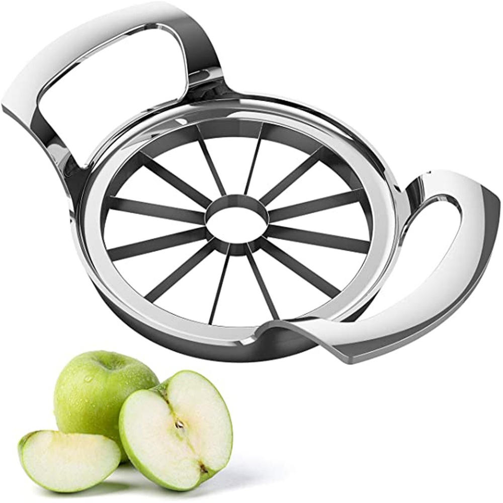 12-Blade Extra Large apple Cutter Slicer,Stainless Steel Ultra-Sharp Fruit Corer Slicer Tools Kitchen Accessories