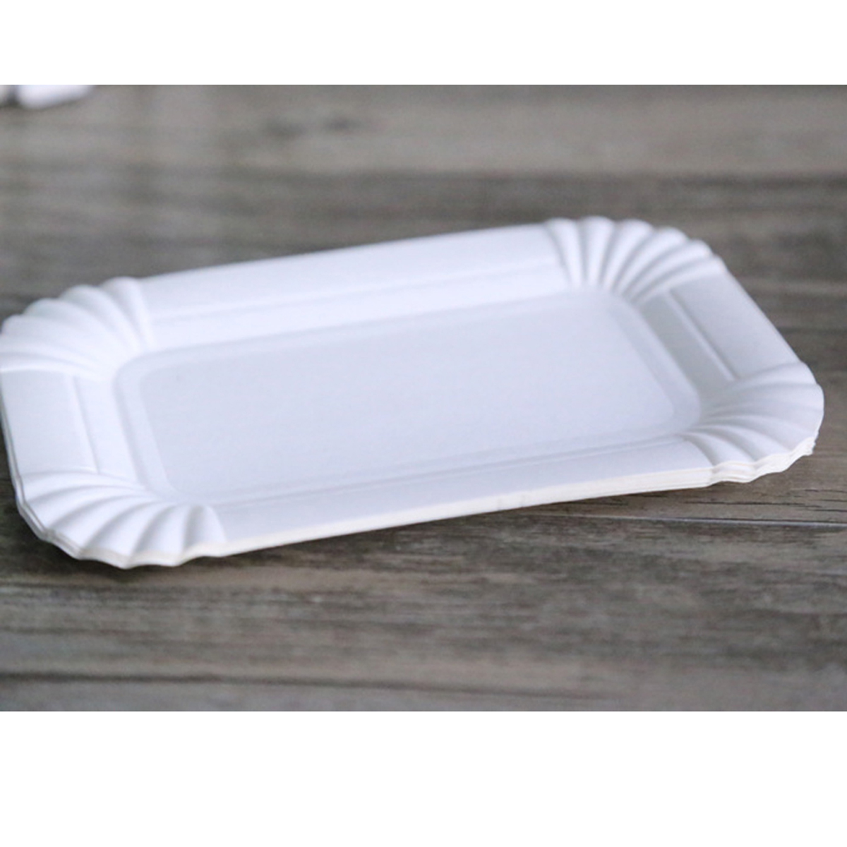 100pcs/LOT Disposable Tableware Cake Paper Plate Birthday Paper Plates Cutlery Tray