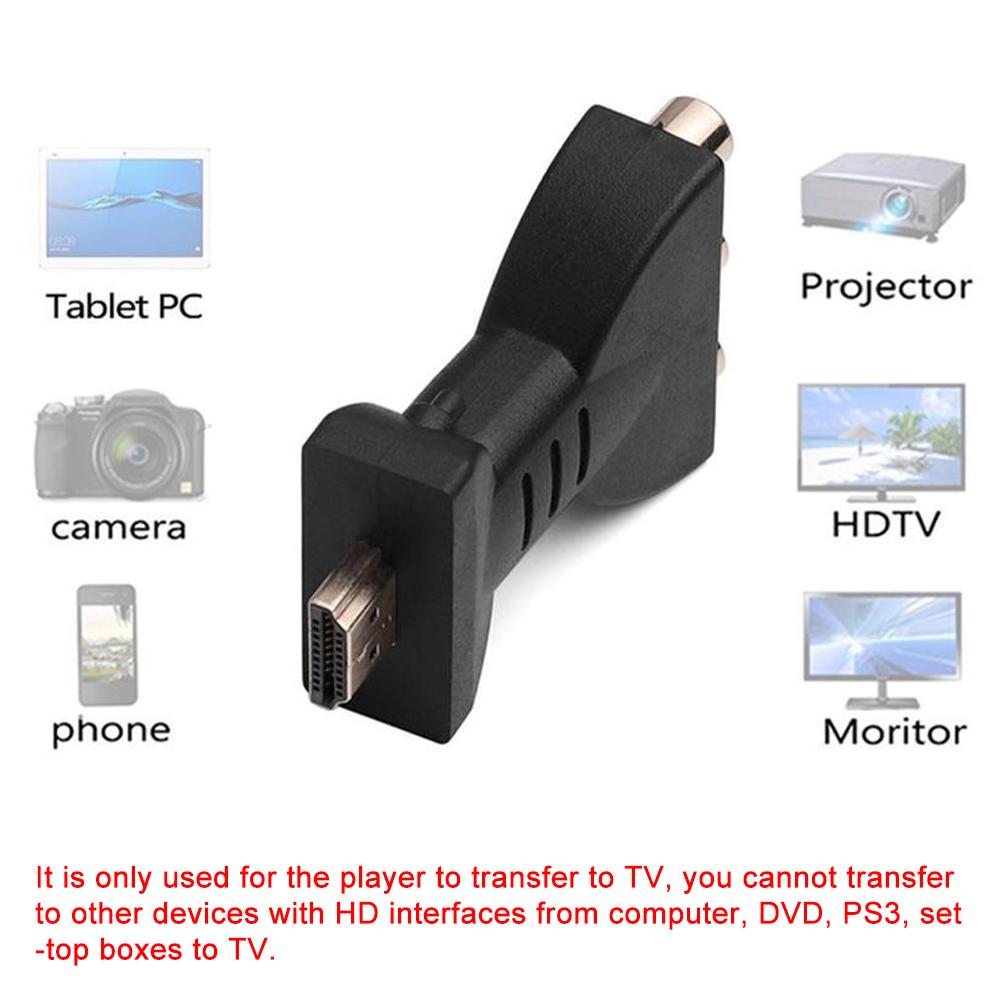 Hd 1080p hdmi-kompatibel till rca av-kompositadapterkonverterare  av2 hdmi-ljud- och videokabel hdmi till av med usb-kabel för hd-tv-box