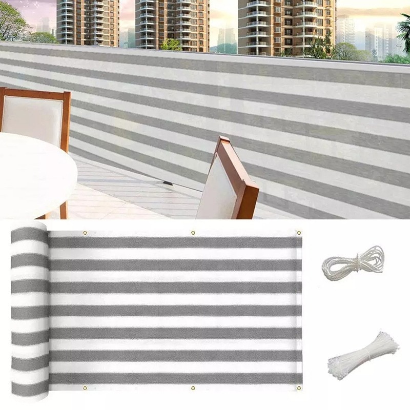 Home Balcony Privacy Screen with Grommets Fence Outdoor Garden Breathable with Grommets Residential Hotel Protection Summer Item