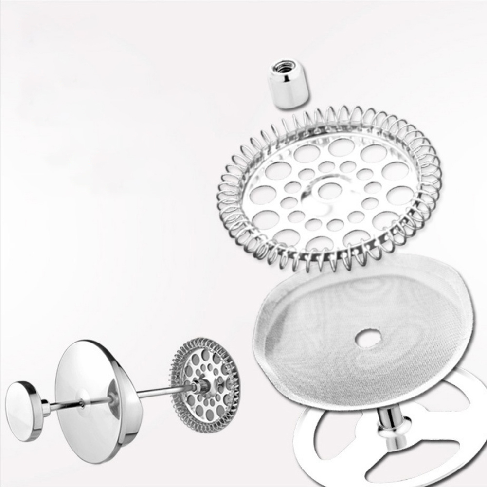 3Pcs Herbruikbare Roestvrij Staal Franse Pers Koffiezetapparaat Afneembare Mesh Filter