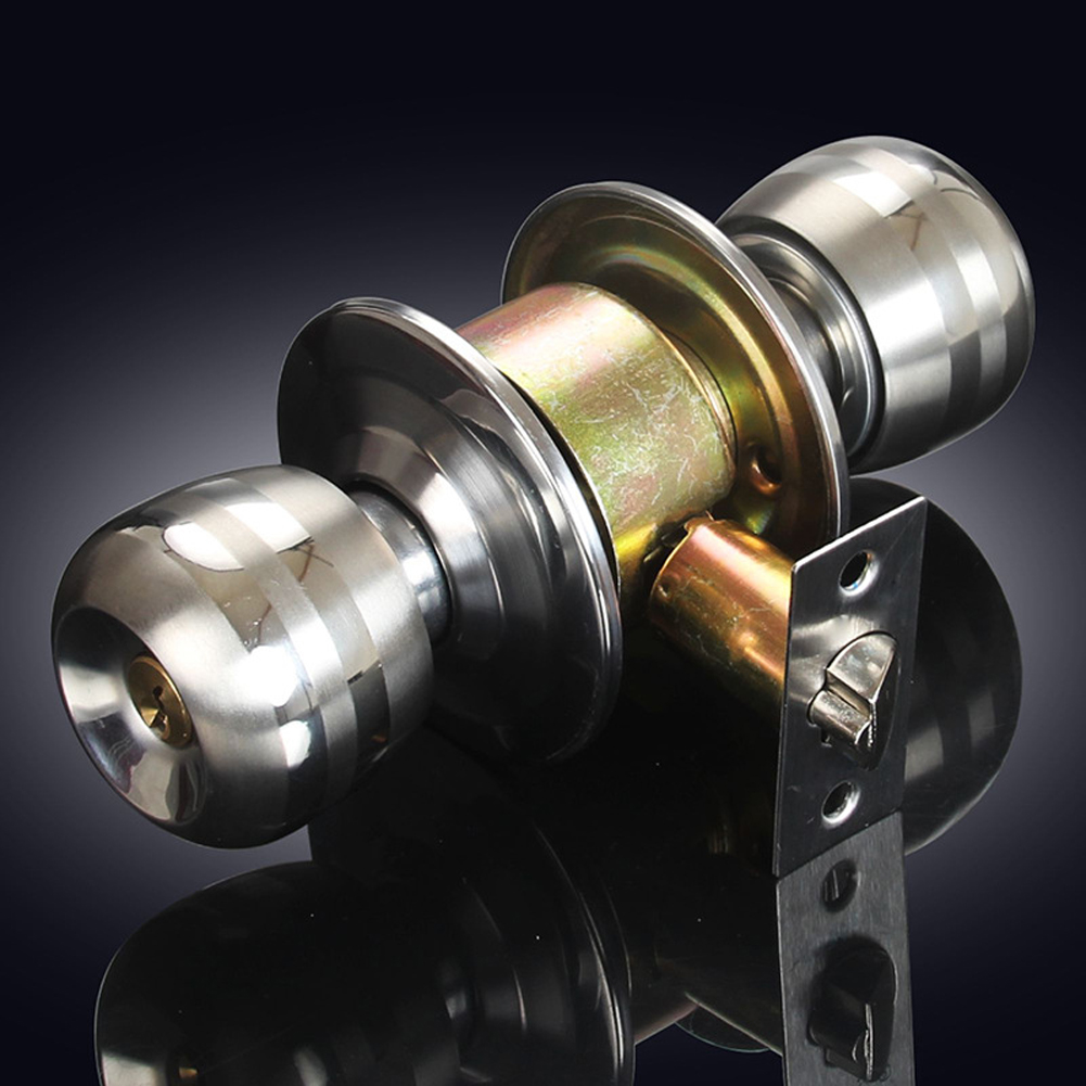 Keyed Entry Porta Maçaneta com Fechadura, Maçaneta, Interior e Exterior Porta Fechadura para Quarto e Banheiro