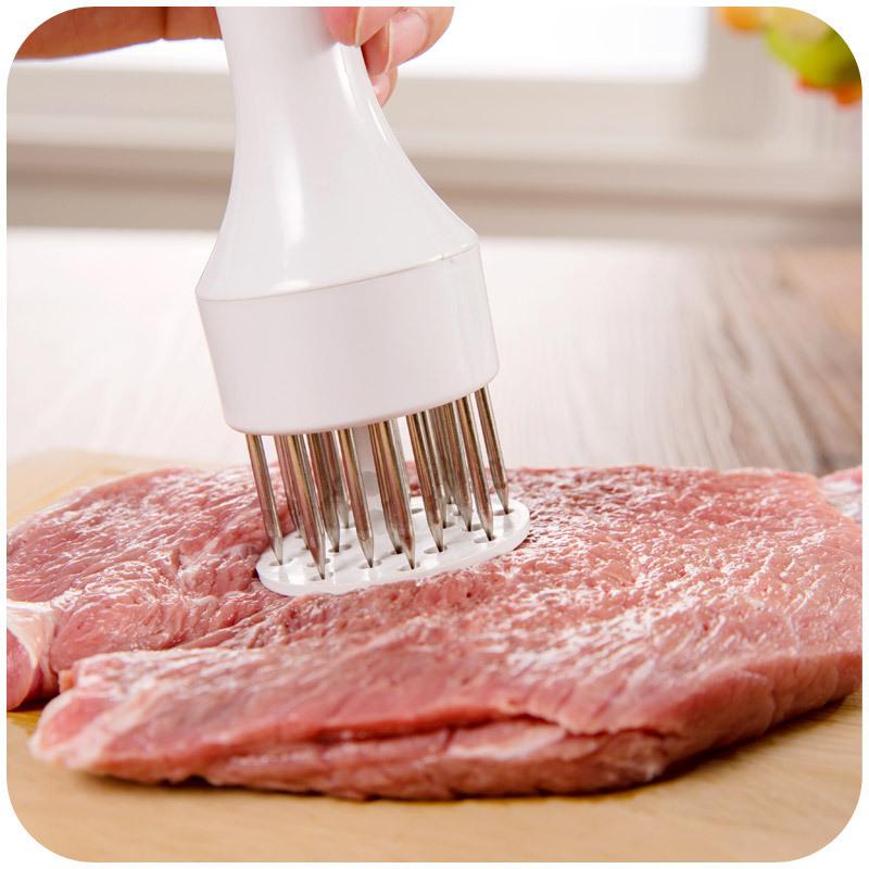 1PC Carne Amaciador Agulha Profissão topo Agulha Com Ferramentas De Cozinha Em Aço Inoxidável Martelo de Carne Amaciante de Carne Para O Bife de Carne