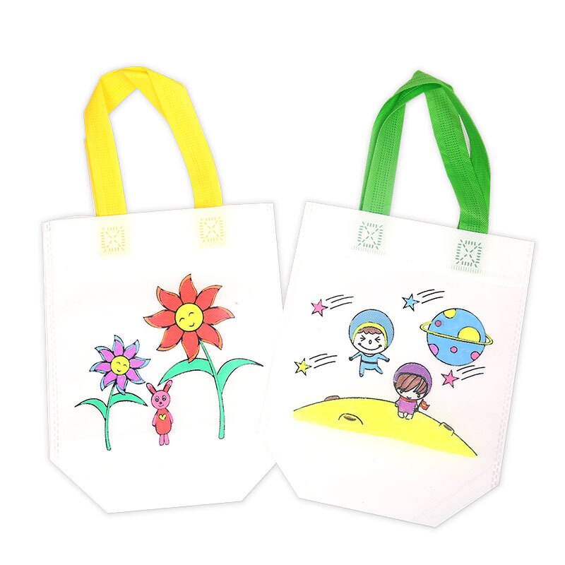 Baby Drawing toys Educational Toy for Children DIY Environmental Protection Graffiti Bag Kindergarten Hand Painting Materials