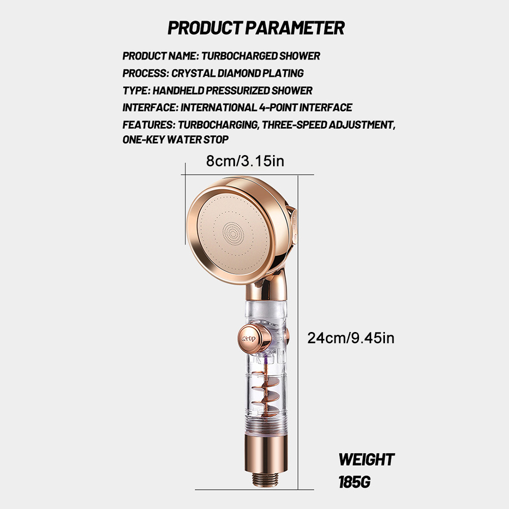 Oszczędne zużycie wody i wysokie ciśnienie głowica natryskowa 360 obrócona głowica prysznicowa z opadem deszczu łazienka ręczny prysznic z hydromasażem strąk ciśnieniem