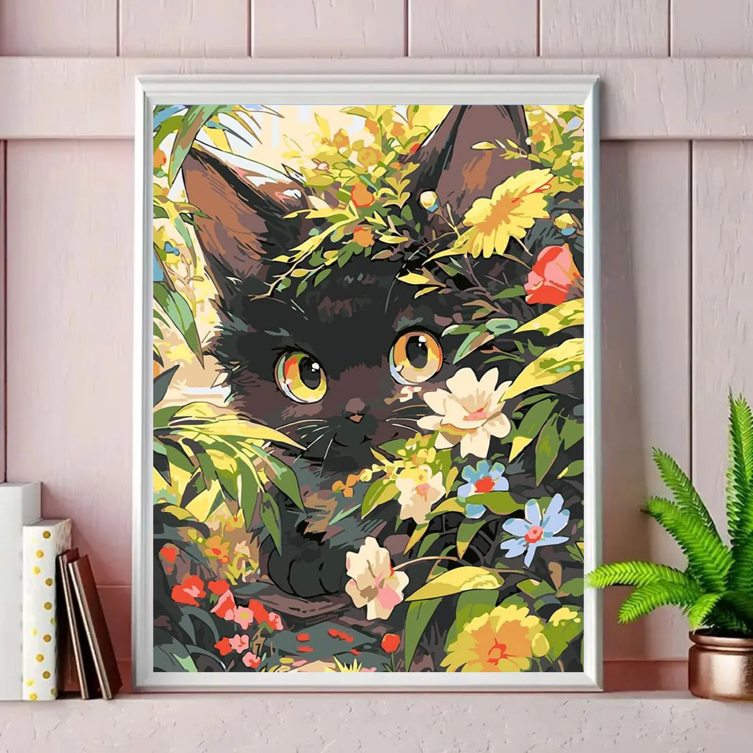 1pc Verf op nummer Kit voor volwassenen Beginner op canvas, schildersets voor volwassenen, doe-het-zelf-hobby's voor vrouwen, frameloos
