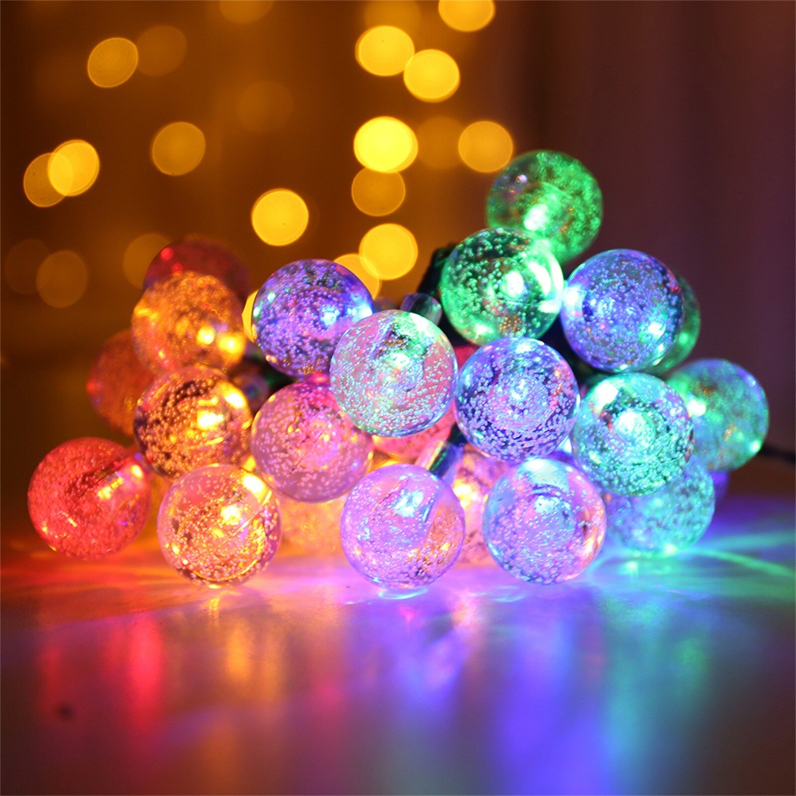 Led Fairy Solar Snaar Licht Kristallen Lampen Bubble Bal Lamp Guirlande Decoratie Waterdichte Outdoor Tuin Christmas0