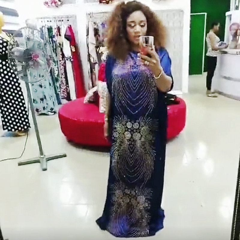 max Kleider Afrika Kleidung Afrikanische Kleider Für Frauen Muslimischen Lange Kleid Länge Afrikanischen Kleid Für Dame: Blau