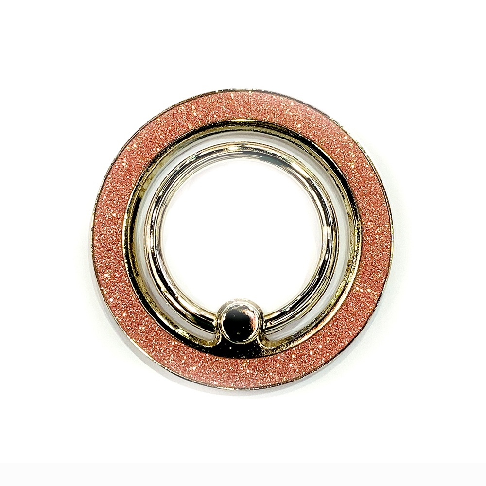 Magnesafe metalowy brokat w proszku silny magnetyczny uchwyt pierścieniowy ssący do uchwytu na telefon komórkowy z metalowym ładowaniem obrotowym 360 ° uniwersalny: Różowy