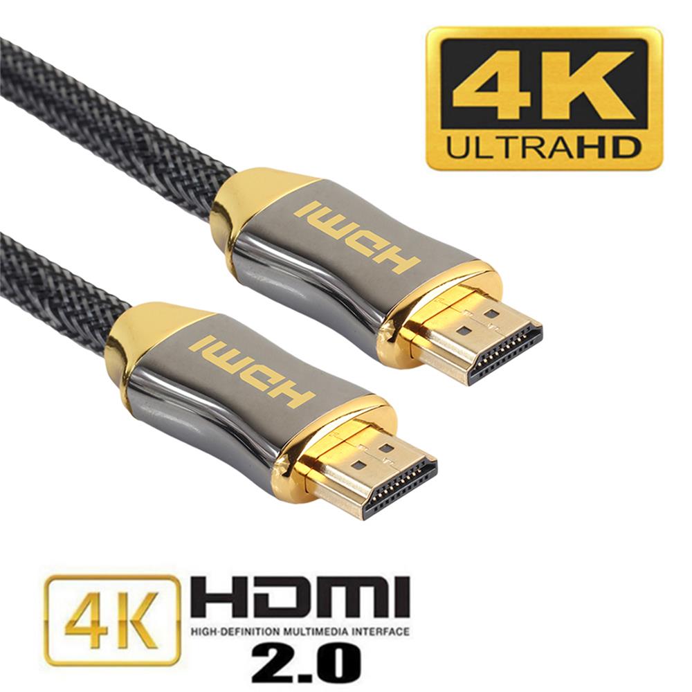 1m 2m 3m 5m 10m premium 4k hdmi kabel 2.0 højhastigheds guldbelagt flettet bly 2160p 3d hdtv uhd
