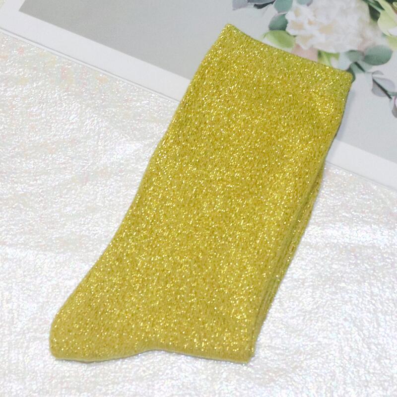 29 kleuren Mode sexy glanzende sokken Koreaanse stijl Goud zilver zijden sokken Luxe Damessokken van: Goud