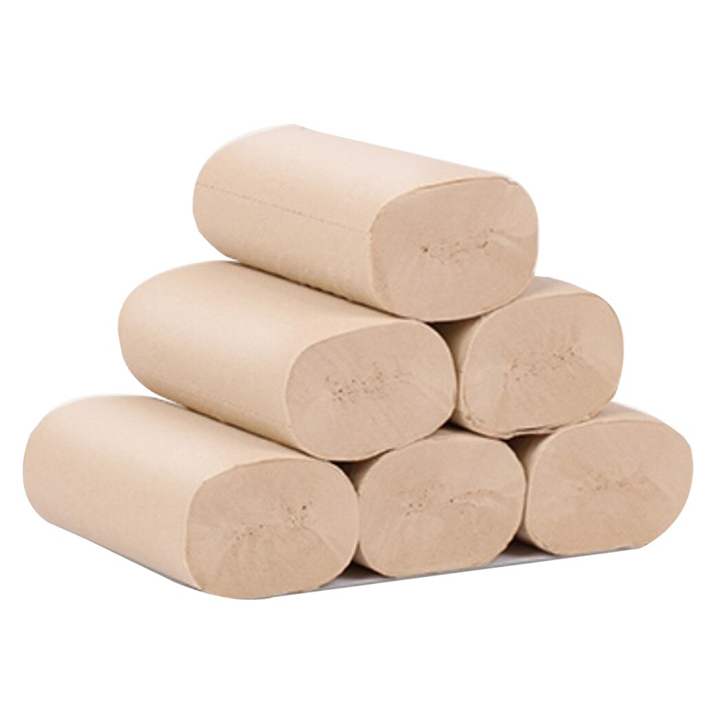 6 Rolls Toilet Paper Roll Soft Strong Toilet Tissue Paper Home Kitchen 4-ply Thickened For Daily Use Carta Igienica
