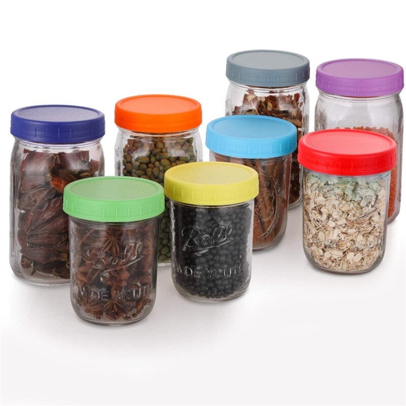 Bouchons de remplacement étanches en plastique, diamètre intérieur, couleurs assorties, joints toriques en Silicone pour bocaux Mason