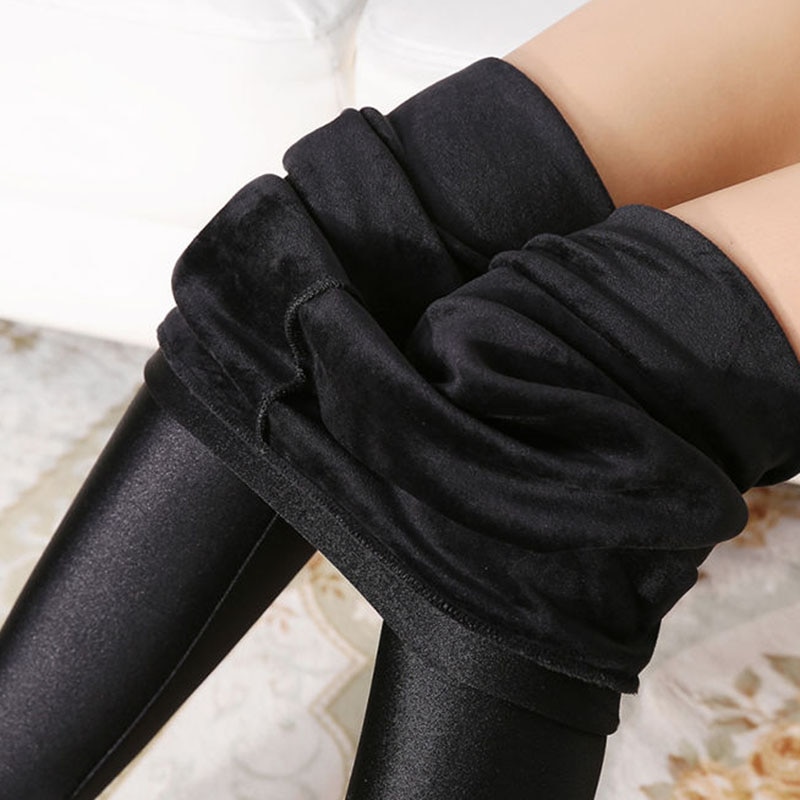 Warme Samt Winter Leggins Für Mädchen freundlicher Elastische Taille Glanz Hosen Jungen Hosen freundlicher Getry Gamaschen
