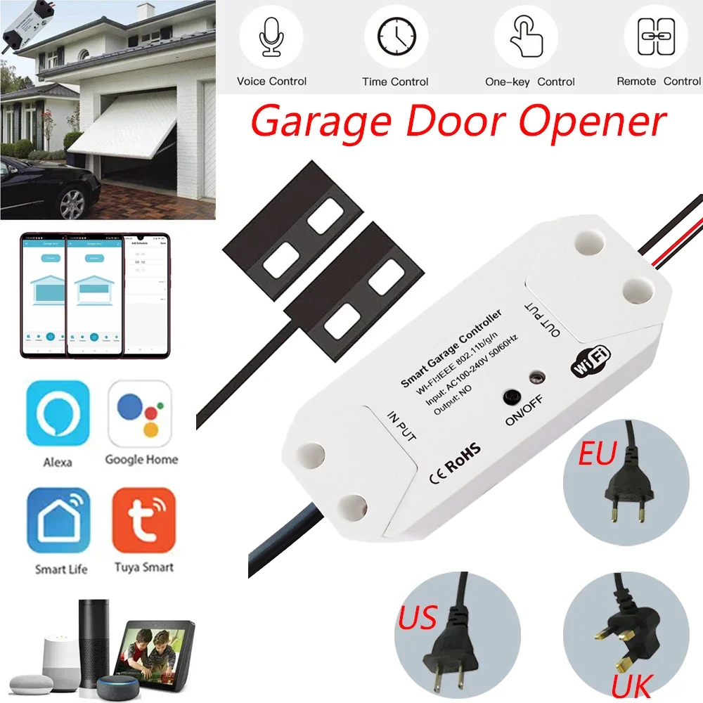 Originele Tuya WIFI Smart Garagedeur Opening Controller APP Spraakgestuurde Smart Switch Met Alexa Echo Google Home Smart Life