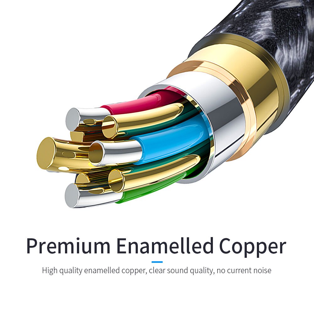 Essager Kabel typu C do gniazda 3,5 mm Adapter słuchawkowy USB C do gniazda 3,5 mm Kabel audio Aux Przewód do telefonu komórkowego Huawei Xiaomi Mi