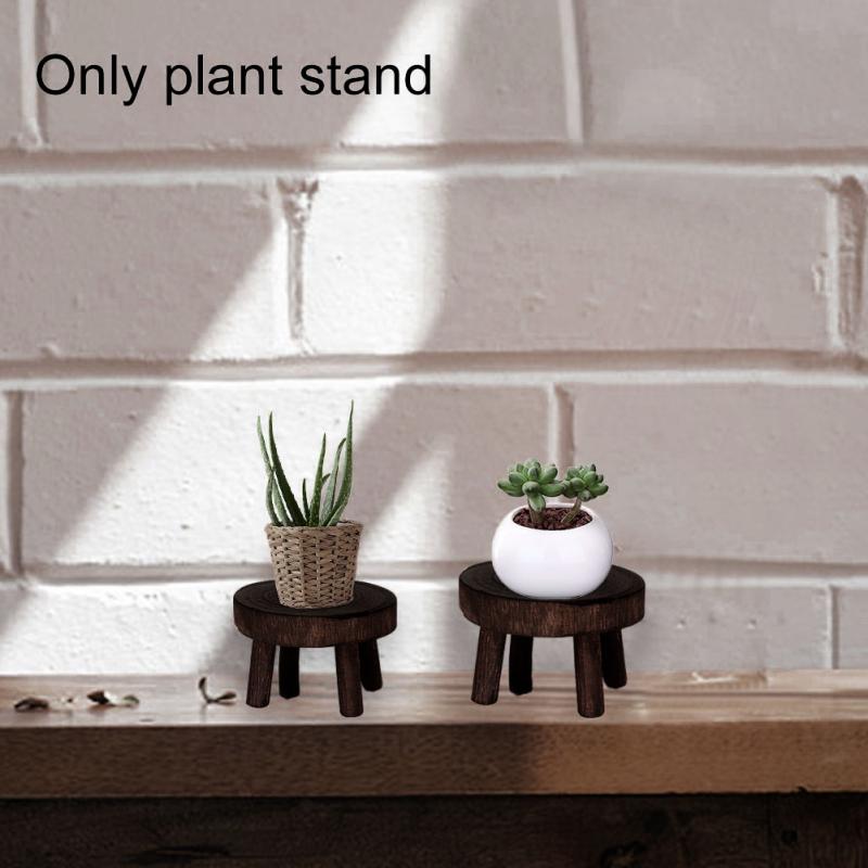 Soporte de madera para bonsái, estante para jardín, Base, maceta, decoración para el hogar, soporte de plantas de exhibición para interior y exterior