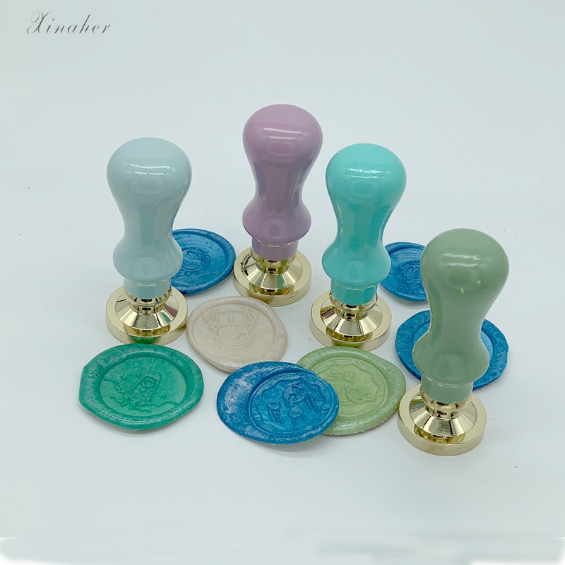 Trä vaxtätning stämpelhandtag mässing tätning vaxstämplar huvud vintage planet raket vaxtätning kopparhuvud för scrapbooking