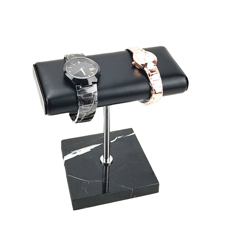 Watch Stand - Marble Base Metal Rod Display - Jewelry Bracelet Holder