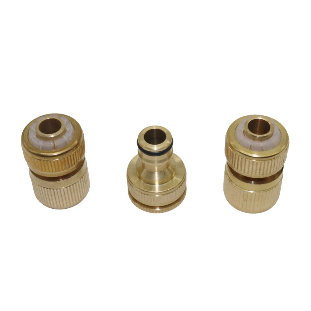 Brass Quick Connector kit Faucets Standard Connector Garden Irrigation water Pipe Joint Yard Tap Adapter 1 Set