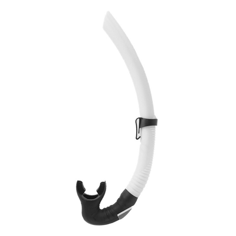 Breathing Tube Full Wet Flexible Silicone Mouthpiece Diving Snorkeling Gear: White