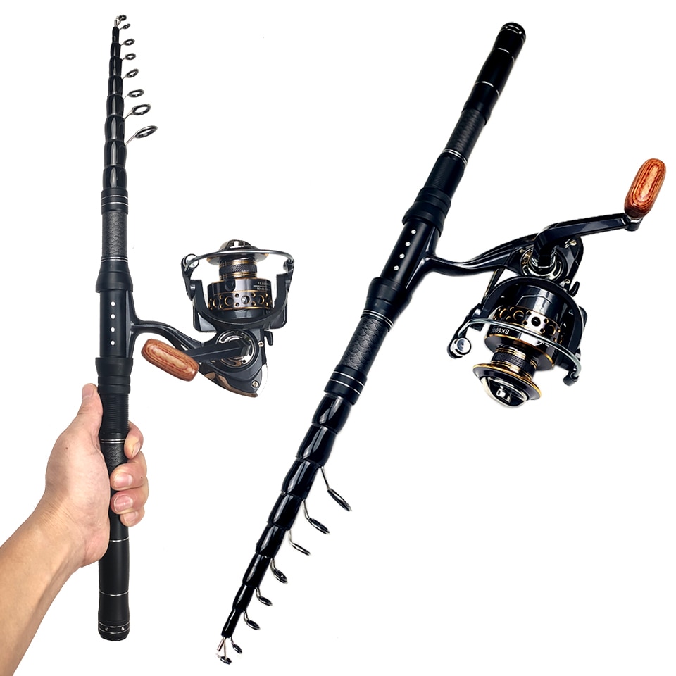 1.8-3m telescopic fihsing rod carbon fiber feeder rod combo carp bass pike spinning rod bass carp pike pole travel rod