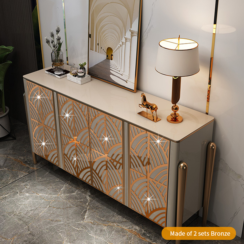Möbel Änderung Dekoration Aufkleber Wohnzimmer Schlafzimmer Schrank Dekorative Spiegel Acryl Selbst-Klebstoff Spiegel Aufkleber