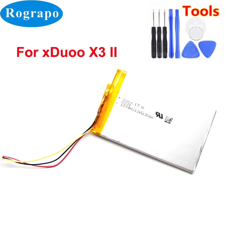 Nowy 3.7V 2000mAh akumulator litowo polimerowa bateria robić xDuoo X3 II muzyki odtwarzacz akumulator 4-wtyczka przewodu