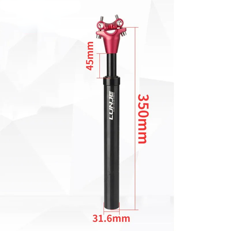 Bike Seat Post 27 2 Seatpost Suspension Dropper Post MTB Suspension Shock Absorber Accessories Mtb Suspension Seat post: Burgundy