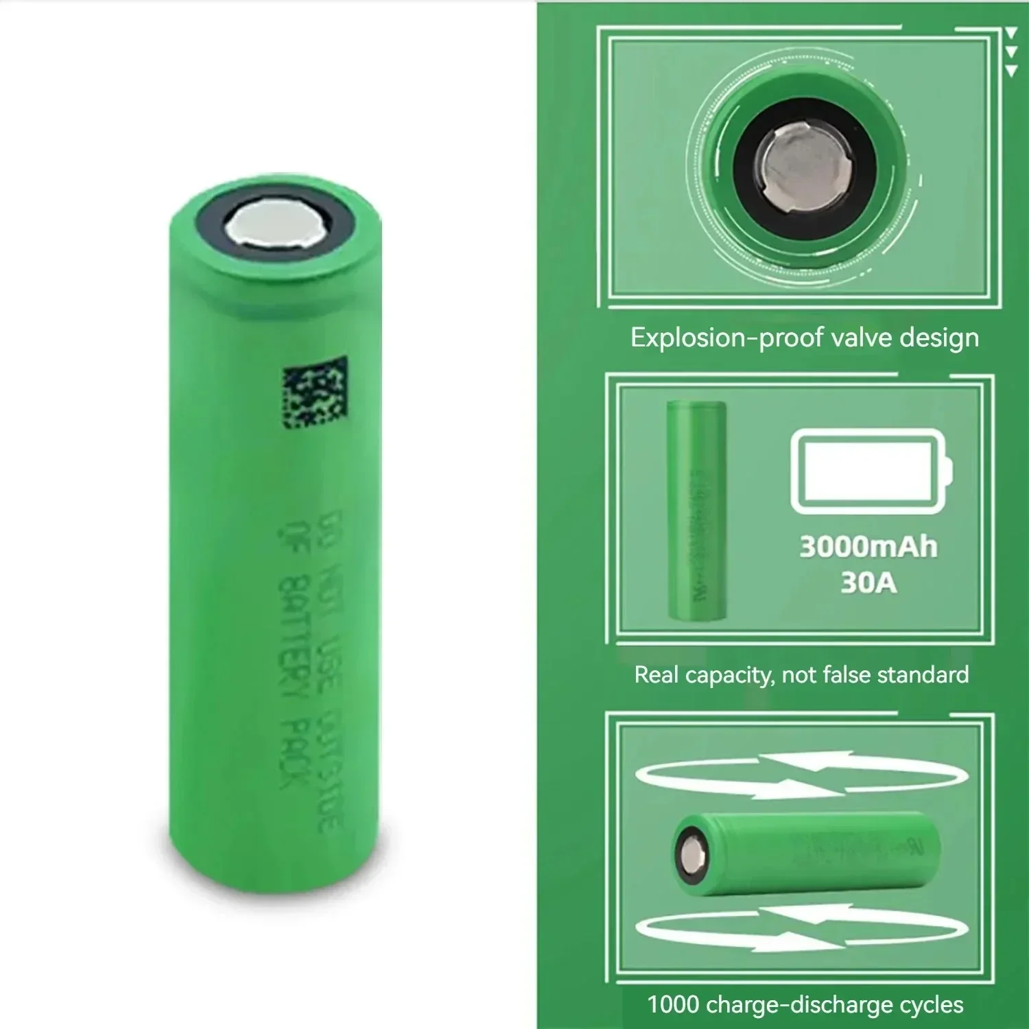 Vtc 6 3.7v 3000 mah 18650 oppladbare batterier litium 30a utladningsbatteri vtc 6 18650 batteri vtc 6 18650 batteri til lommelykter leketøy