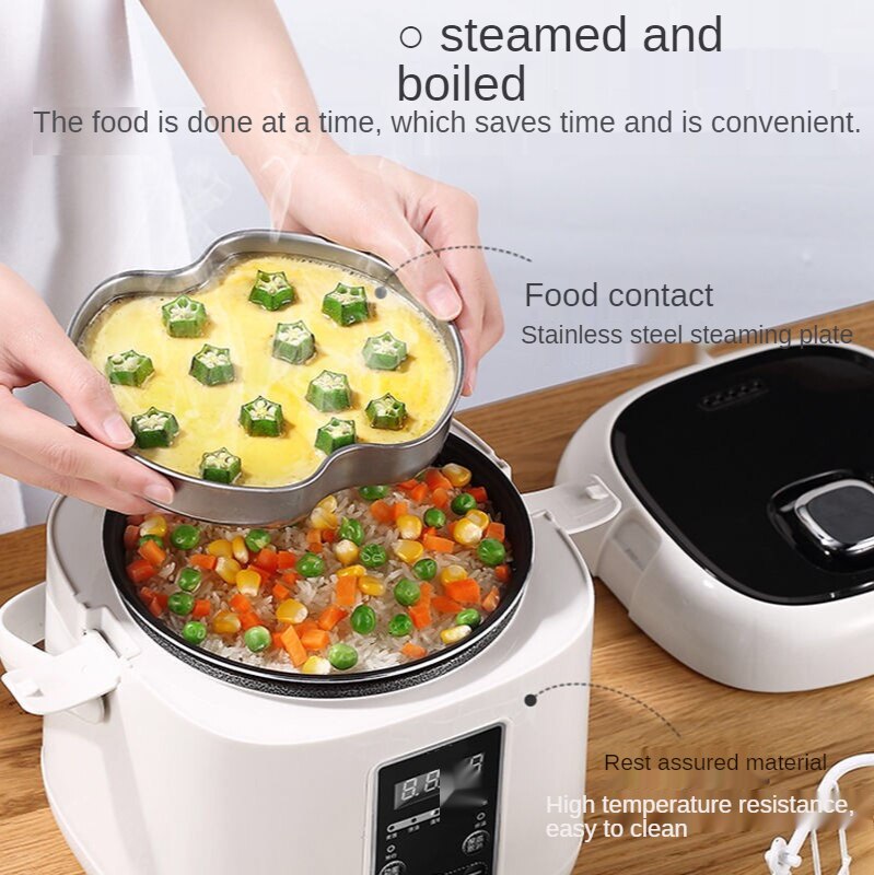 2 Liters Multifunctional Rice Cooker Household 3-5 People Low-power Soup and Rice Cooker 24 Hours Timed Small Rice Cooker