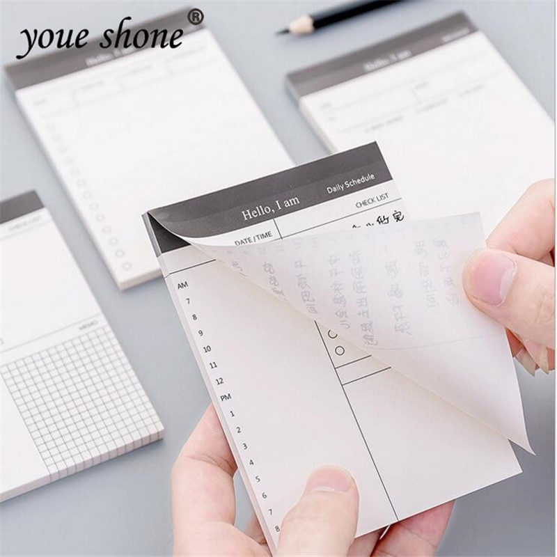 1pcs Simple business day plan books this note can be torn notepad office calendar book with a small memo 12.5*8.5cm