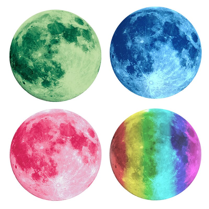 Pegatinas luminosas que brillan en la oscuridad para pared o techo, calcomanía adhesiva extraíble de 30cm, 12cm, para dormitorio de niños