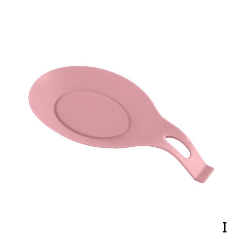 1 Stck Lebensmittel Klasse Silikon Löffel matt Wärme Geschirr Matten Löffel Rest Gerät Küche Utensilien Küche Gerichte: I