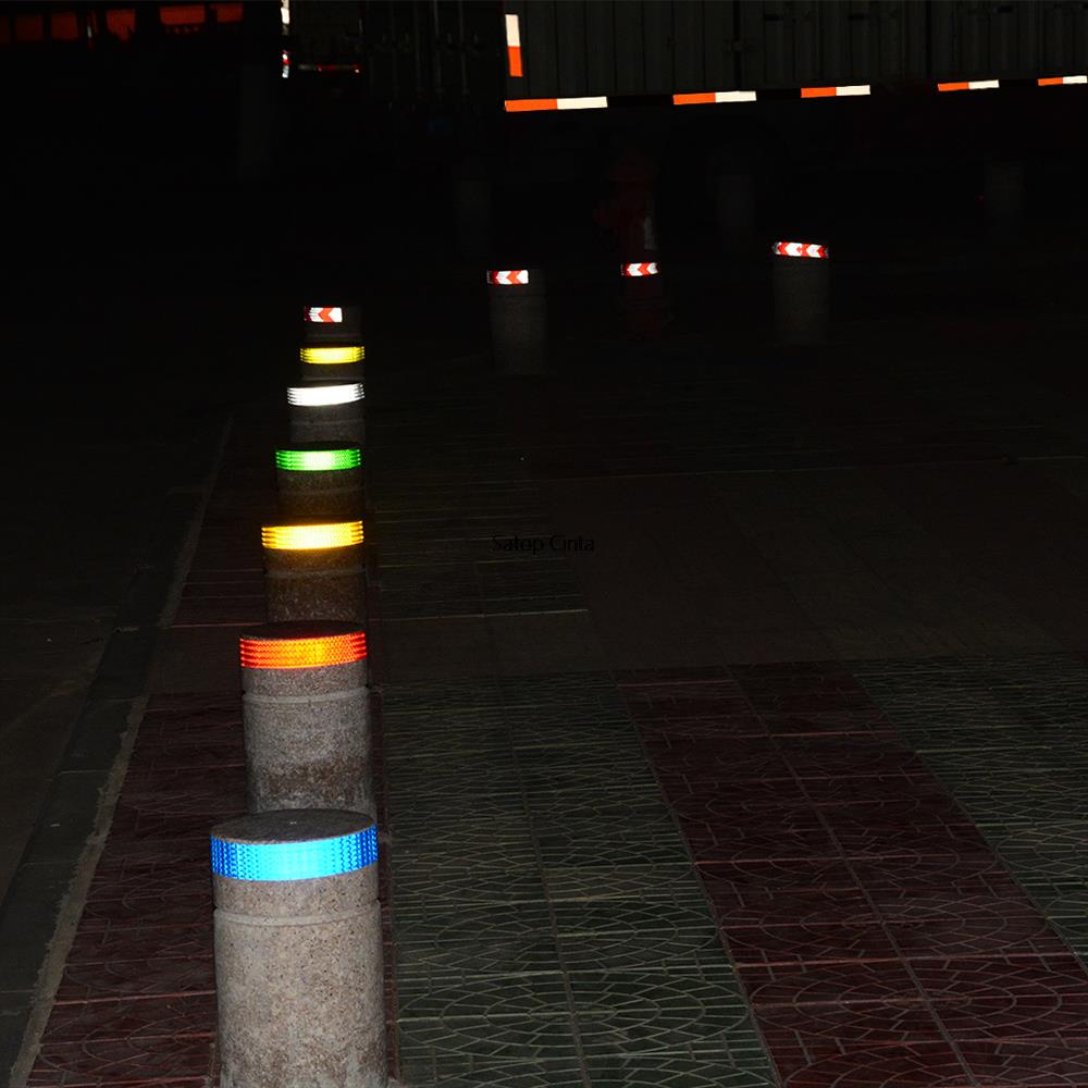 3M-Cinta adhesiva reflectante para bicicleta, tira de seguridad blanca, roja, fluorescente, amarilla, Reflector, pegatina para coche, 2,5 cm de ancho