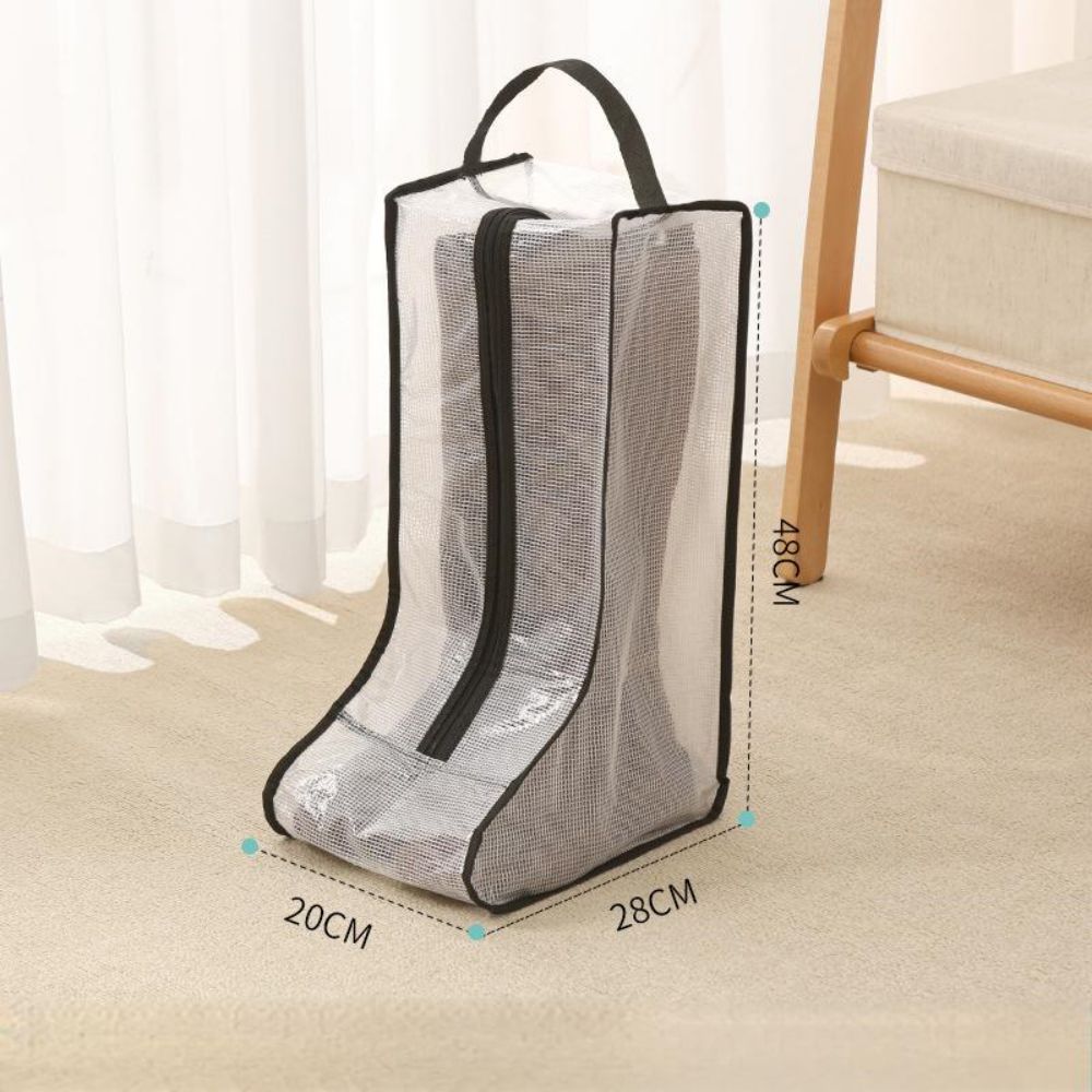 Shoe Storage Bag Household Foldable Portable Season Boots Protective Travel Essentials Covers Waterproof Shoes Organizer Bag: PURPLE
