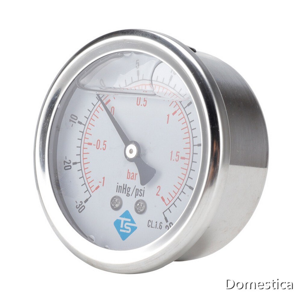 Y60 Axial Oil Injection Vacuum Pressure Barometer Hydraulic Pressure Gauge -1-0 Bar -1-1Bar -1-2 Bar Stainless Tool