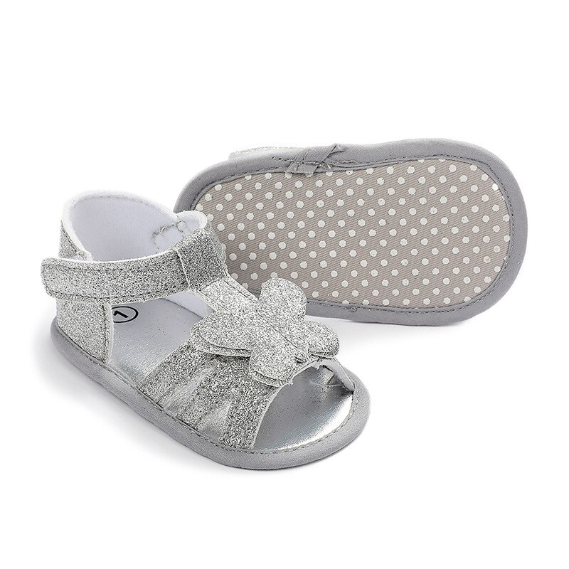 Sandales à nœud papillon pour bébés filles, jolies chaussures de princesse plates à semelle souple, antidérapantes, pour premiers pas, été,