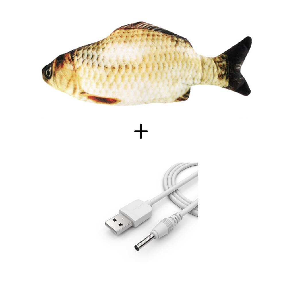 Elektronische Bewegen Angeln 3D Fisch Elektrische USB Lade Simulation Fisch Spielzeug für Pet Spielen Spielzeug katze liefert Baby Spaß spielzeug: B 30cm