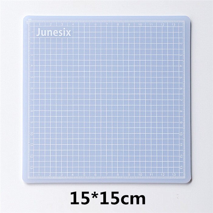 Translucent PVC Cutting Mat Rubber Stamp Carving Patchwork Pad Artist Manual Tool Double-Sided Self-Healing Sculpture Board: 15cm square