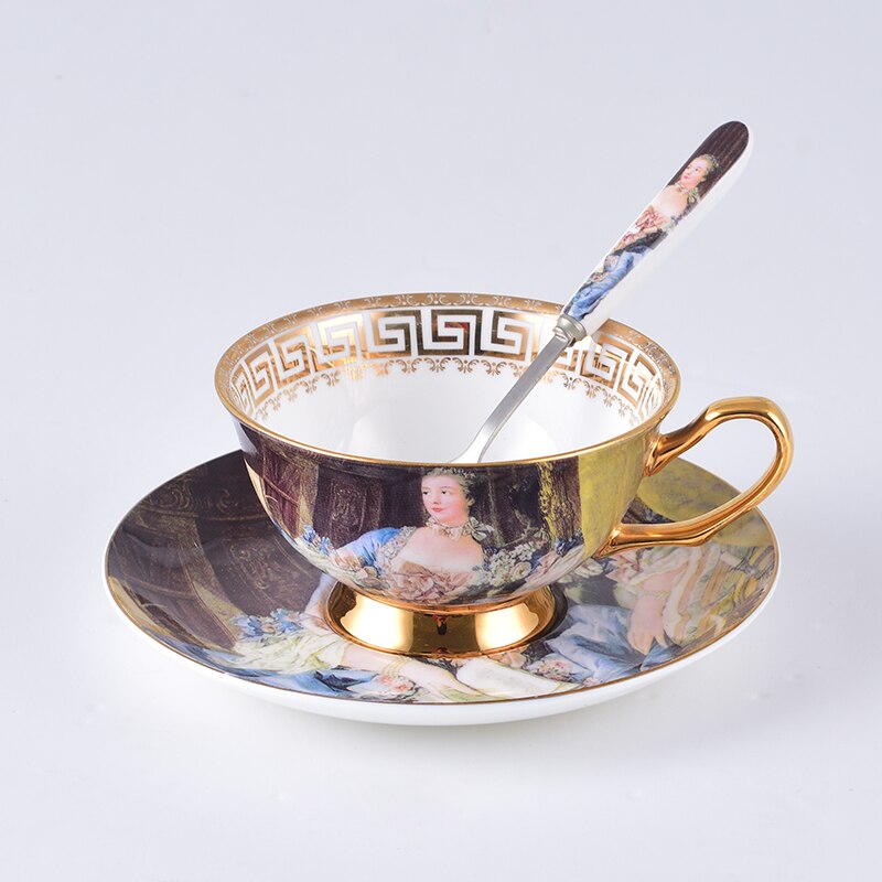 Koffiekoppen Europese Stijl Kleine Luxe Moderne Bone Porselein Britse Afternoon Tea Cup Set