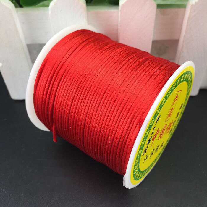 55m 1.5mm mjuk satin råttsvans siden makrame sladd nylon halsband smycken fynd vaxad sladd strängtråd för gör-det-själv armband: 1