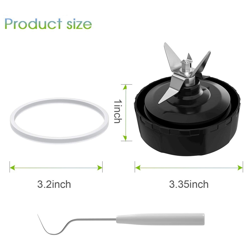 Replacement Blender Blades Assembly – For MagicBullet 1001, ABS & Stainless Steel With Rubber Gasket