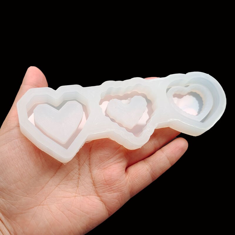 Lille bar shaker fyld diy resin heart shakers charms epoxy resin smykker tilbehør vedhængsforme håndlavede: 3