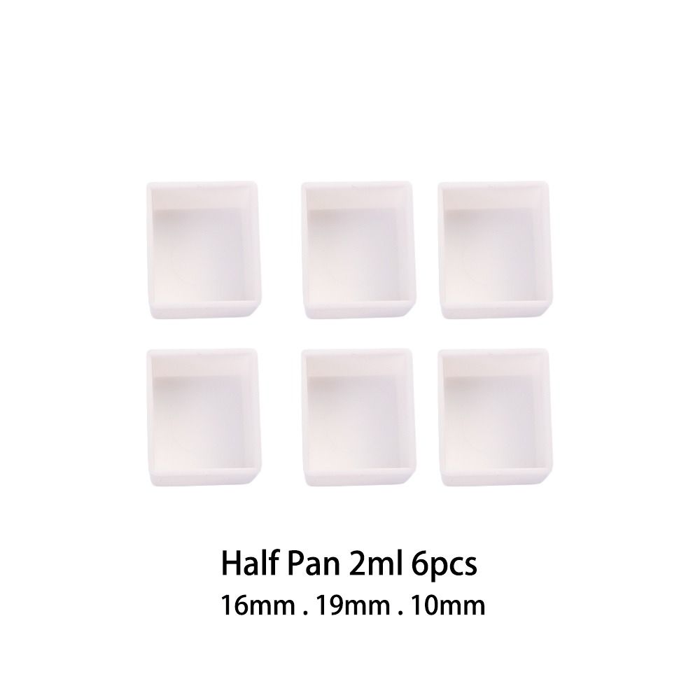 6/12/24/48pcs 2ml Kunstenaars Plastic Halve Pannen Aquarel Verf Raster Kunst levert Verf Palet Schilderen Leveringen: Licht Geel