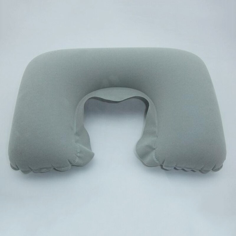 1pc U Shaped Travel Pillow Neck Support Headrest Soft Portable Inflatable Colorful Soft Cushion For AirPlane Car Home: 02