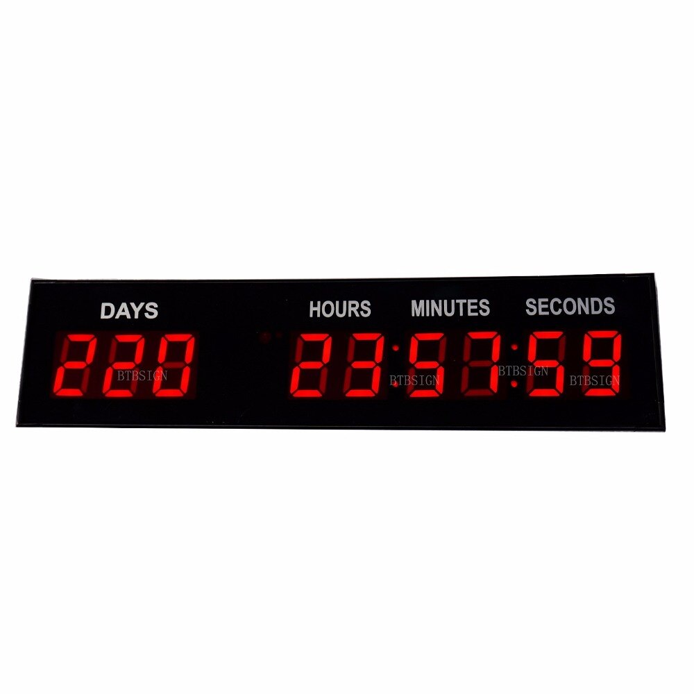 1.8 ''9 Cijfers Rode Grote Countdown Klok Lap Te Gaan Event Timer Voor Entertainment