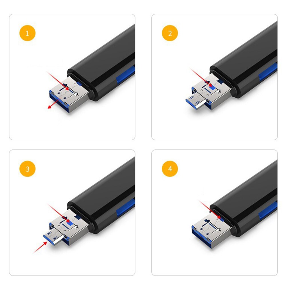 5 in 1 typ-c micro-usb otg dock tf-speicherkartenleser multifunktions-usb-hub compactflash-kartenadapter für laptop