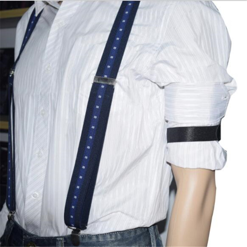 One Pair Elastic Armband Shirt Sleeve Holder Women Men Adjustable Arm Cuffs Bands For Party Wedding Clothing Accessories