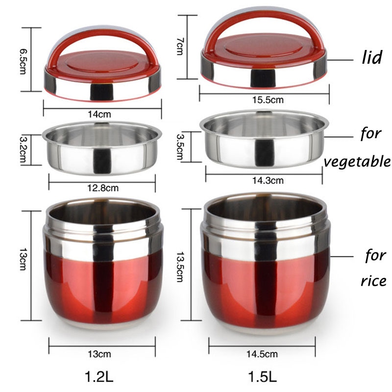 students kids food box Portable stainless steel insulated rice box food container thermo lunch box thermal containers lunch